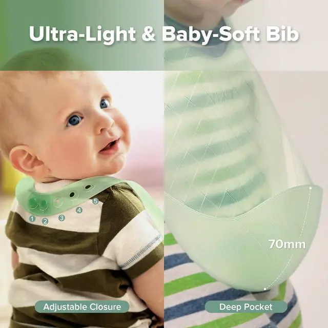 Alt view image 6 of 7 - Cloud Crew Silicone Travel Baby Feeding Set with Foldable Suction Baby Plate, Silicone Bib, Baby Spoon and Fork, Waterproof Travel Bag, 6M+