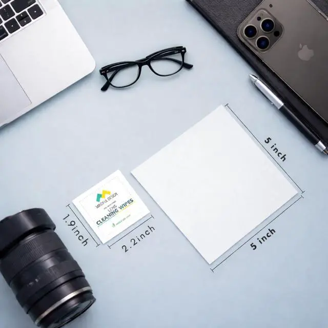 Alt view image 5 of 5 - Lens Cleaning Wipes for Eyeglasses, 210ct - Individually Wrapped, Eye Glass Cleaning, Lens Wipes for Glasses/Sunglasses, Packaging May Vary
