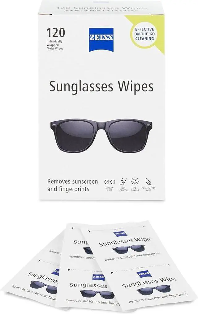 Alt view image 2 of 7 - Pre Moistened Sunglasses Cleaning Wipes 120 Count