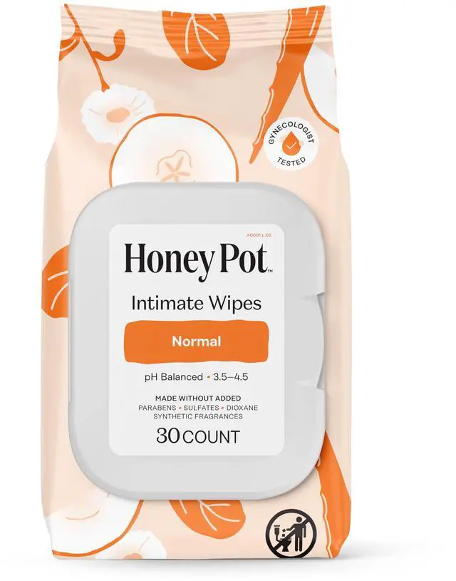 Main image of Feminine Hygiene Wipes - Normal - pH Balancing, Herbal Infused Plant-Based Feminine Care for Sensitive Skin - Cleansing Wipes for Women - 30ct