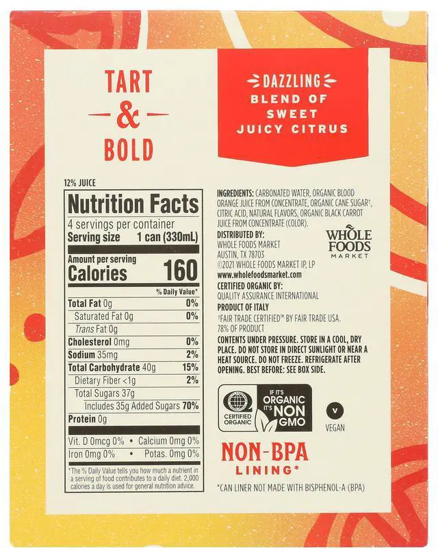 Alt view image 2 of 6 - Blood Orange Italian Soda, 11.2 Fl Oz, 4 Pack