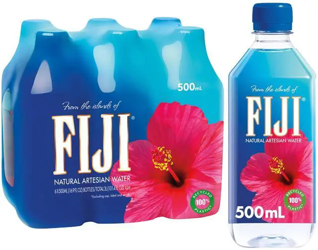 Main image of Natural Artesian Bottled Water 500 mL / 16.9 Fl Ounce (Pack of 6) - 100% Recycled Plastic