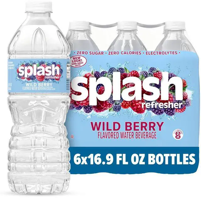 Main image of Flavored Water Bottles, Wild Berry Flavor - 6-Pack, 16.9 Fl Oz - Refreshing Flavored Bottled Water with Electrolytes - Zero Sugar & Zero Calories