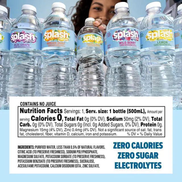 Alt view image 5 of 6 - Flavored Water Bottles, Wild Berry Flavor - 6-Pack, 16.9 Fl Oz - Refreshing Flavored Bottled Water with Electrolytes - Zero Sugar & Zero Calories