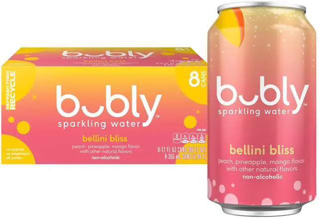Main image of Sparkling Water, Bellini Bliss, 12 Fl Oz Cans (8 Pack)