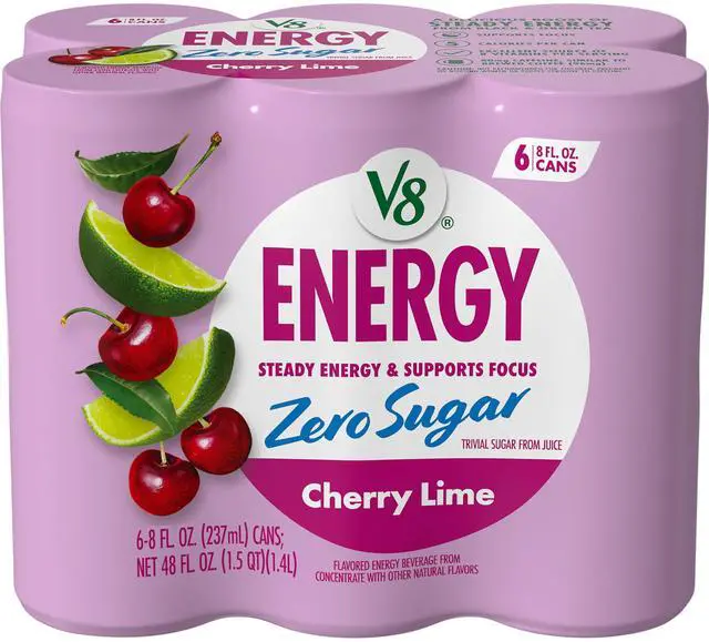 Main image of Energy Zero Sugar Cherry Lime Energy Drink 8 fl. oz. Can (6 Pack)