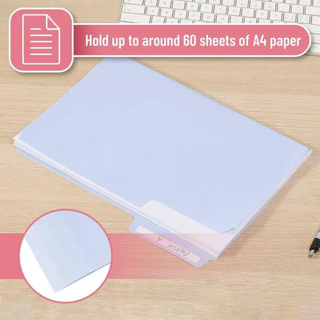 Alt view image 7 of 7 - Pastel File Folders, 1/3 Cut Tab, 6 Pack, Letter Size