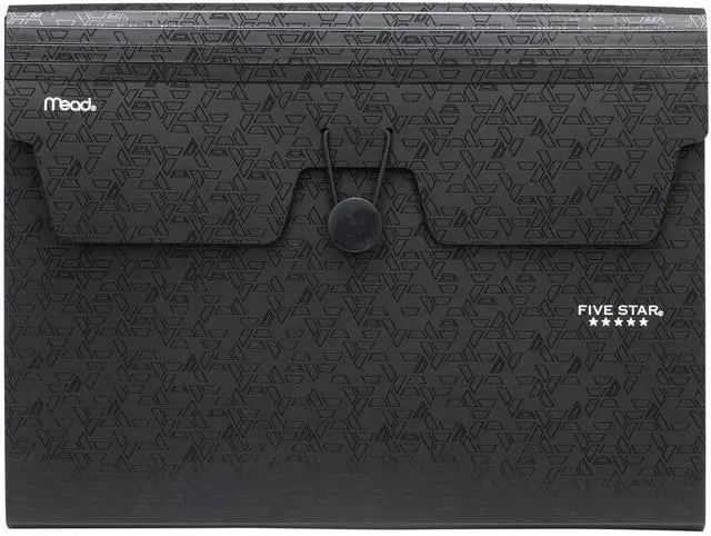 Alt view image 4 of 7 - Expanding File Organizer, 6-Pocket Accordian File Organizer, Bungee Closure, Holds 8-1/2" x 11" Paper, Black (72391)