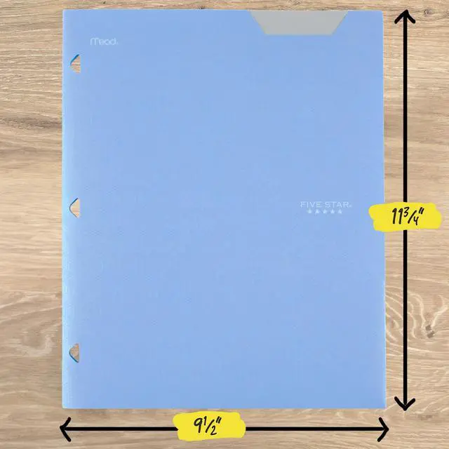 Alt view image 7 of 7 - 2-Pocket Folder, Plastic Folder with Stay-Put Tabs, Fits 3-Ring Binder, Holds 8-1/2" x 11" Paper, Pacific Blue (333420C-ECM)
