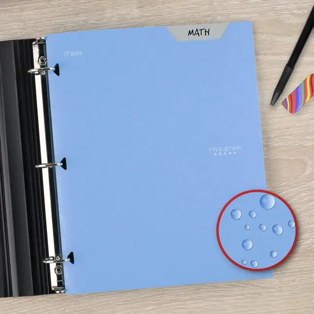 Alt view image 5 of 7 - 2-Pocket Folder, Plastic Folder with Stay-Put Tabs, Fits 3-Ring Binder, Holds 8-1/2" x 11" Paper, Pacific Blue (333420C-ECM)