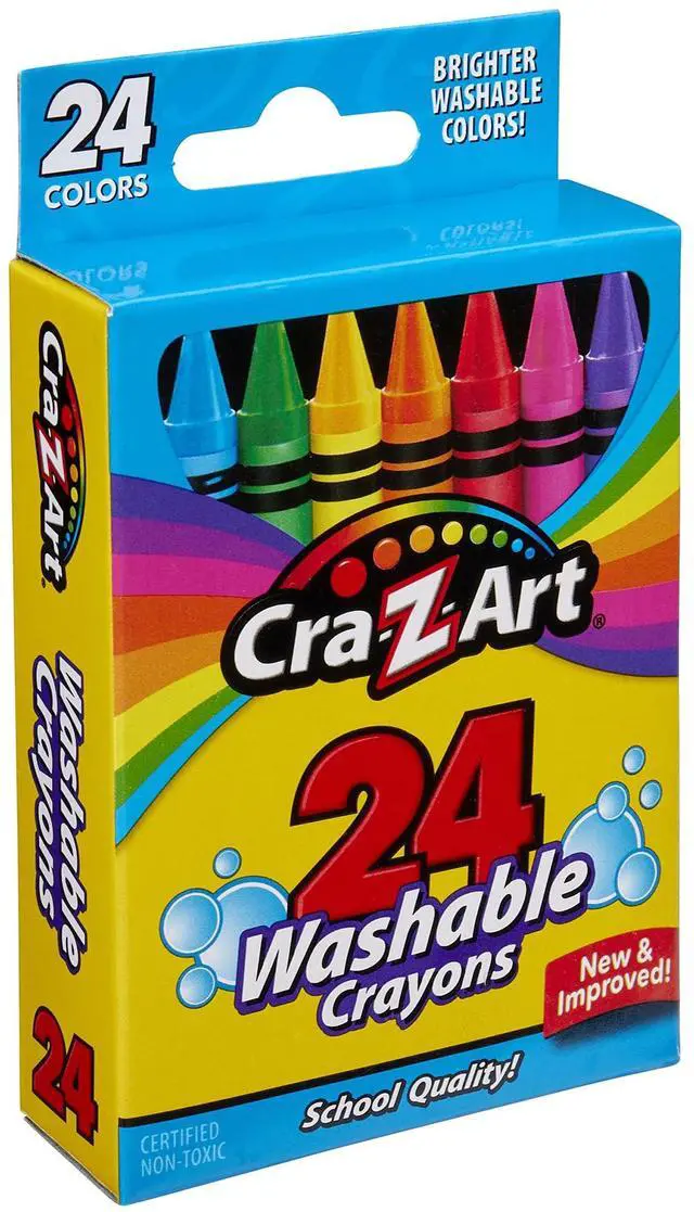 Main image of Washable Crayons, 24 Count, for Kids Back to School Supply List Essential