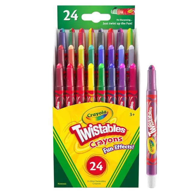Alt view image 2 of 7 - Twistables Crayons for Kids (24ct) Cute School Supplies for Toddlers, Preschool, Kindergarten, Elementary, Gifts for Boys & Girls, Ages 3, 4, 5