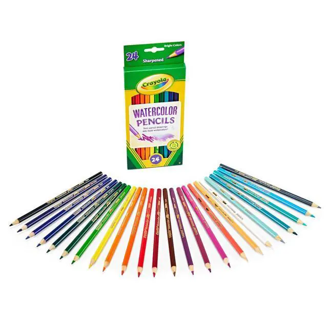 Alt view image 2 of 6 - Watercolor Colored Pencils (24ct), Watercolor Paint Alternative, Watercolor Pencil Set for Kids, Art Supplies, Gift for Kids, 3+