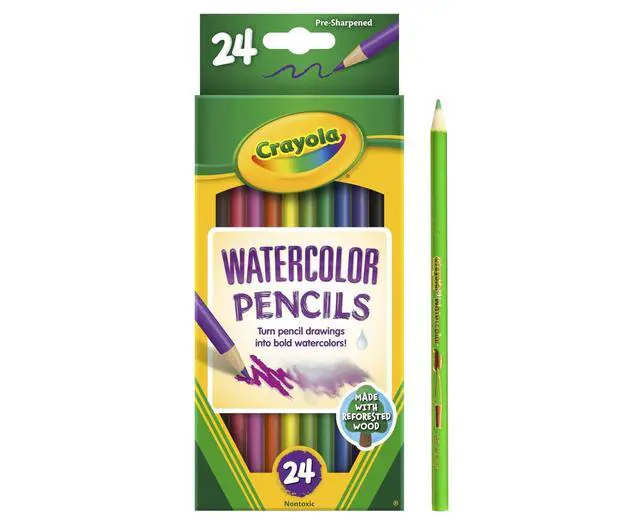 Alt view image 3 of 6 - Watercolor Colored Pencils (24ct), Watercolor Paint Alternative, Watercolor Pencil Set for Kids, Art Supplies, Gift for Kids, 3+