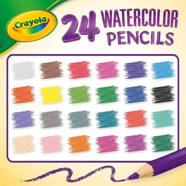Alt view image 5 of 6 - Watercolor Colored Pencils (24ct), Watercolor Paint Alternative, Watercolor Pencil Set for Kids, Art Supplies, Gift for Kids, 3+