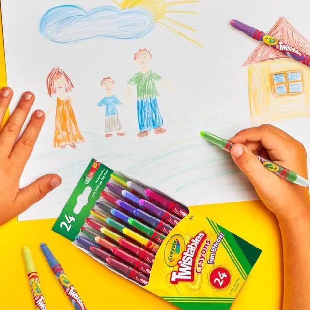 Alt view image 6 of 7 - Twistables Crayons for Kids (24ct) Cute School Supplies for Toddlers, Preschool, Kindergarten, Elementary, Gifts for Boys & Girls, Ages 3, 4, 5