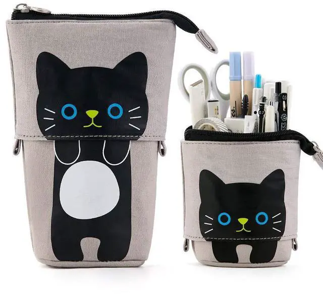 Main image of Big Capacity Pencil Pen Case Pouch Box Organizer Large Storage for Bullet Journal (Gray)