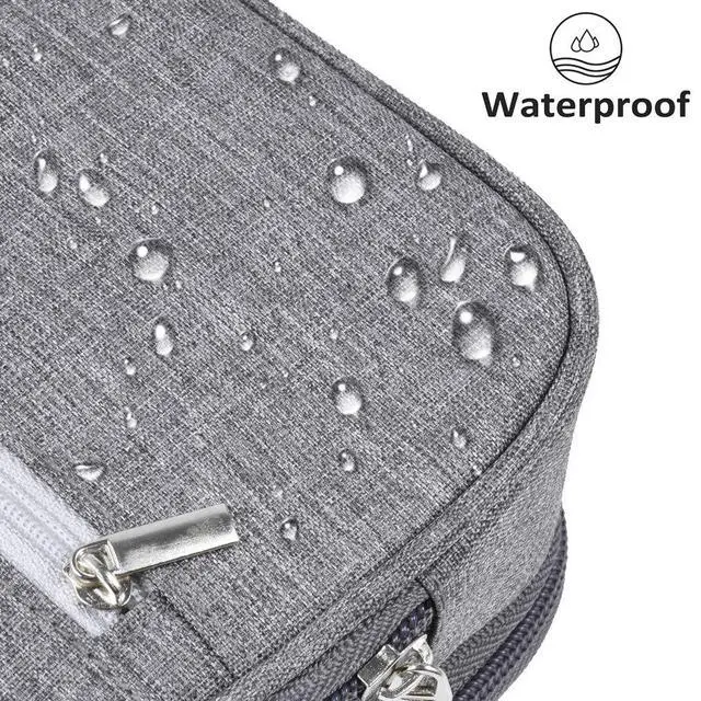 Alt view image 6 of 7 - Large Capacity Pencil Case Big Pencil Bag Pouch High Storage Pen Pencil Holder Marker Portable Office Stationery Desk Organizer Makeup Bag Adults, Gray