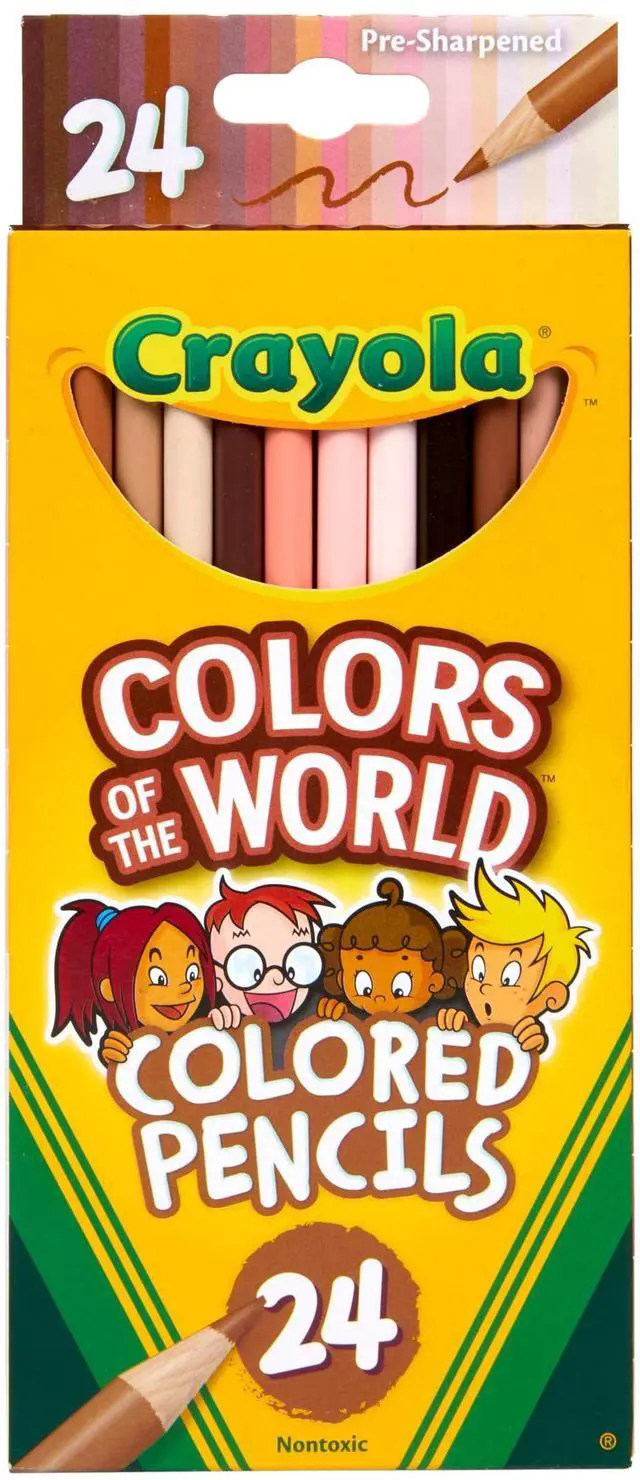 Main image of Colors of the World Colored Pencil Set (24ct), Skin Tone Colored Pencils for Kids, Coloring Book Pencils, Gifts for Kids