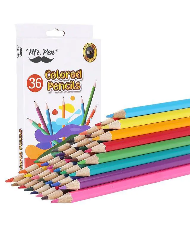 Main image of Colored Pencils for Kids, 36 Pack, Soft Core Pre-Sharpened