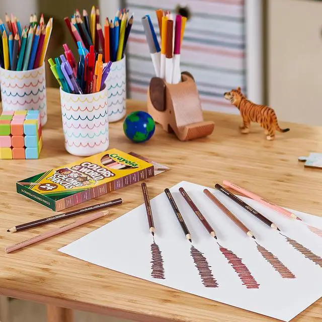 Alt view image 3 of 7 - Colors of the World Colored Pencil Set (24ct), Skin Tone Colored Pencils for Kids, Coloring Book Pencils, Gifts for Kids