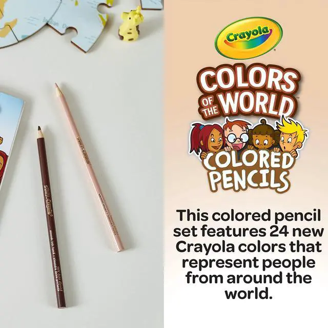 Alt view image 4 of 7 - Colors of the World Colored Pencil Set (24ct), Skin Tone Colored Pencils for Kids, Coloring Book Pencils, Gifts for Kids