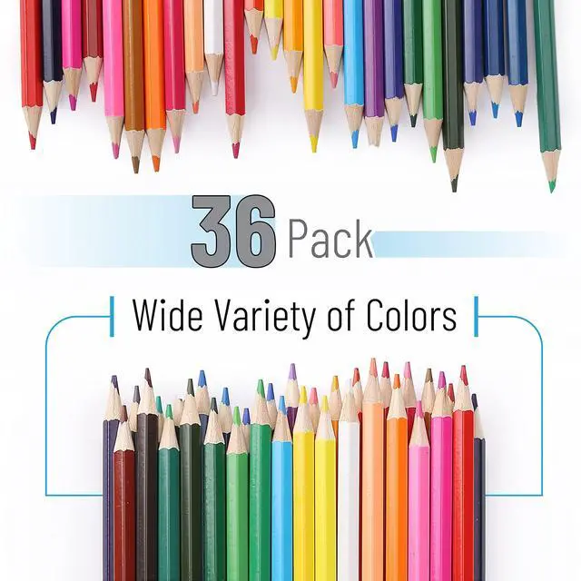 Alt view image 2 of 7 - Colored Pencils for Kids, 36 Pack, Soft Core Pre-Sharpened