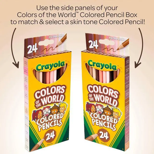 Alt view image 6 of 7 - Colors of the World Colored Pencil Set (24ct), Skin Tone Colored Pencils for Kids, Coloring Book Pencils, Gifts for Kids