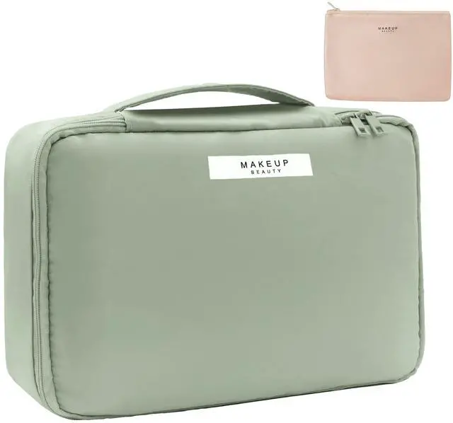 Main image of Travel Makeup Bag Cosmetic Bag Makeup Bag Toiletry bag for women and men (Green)