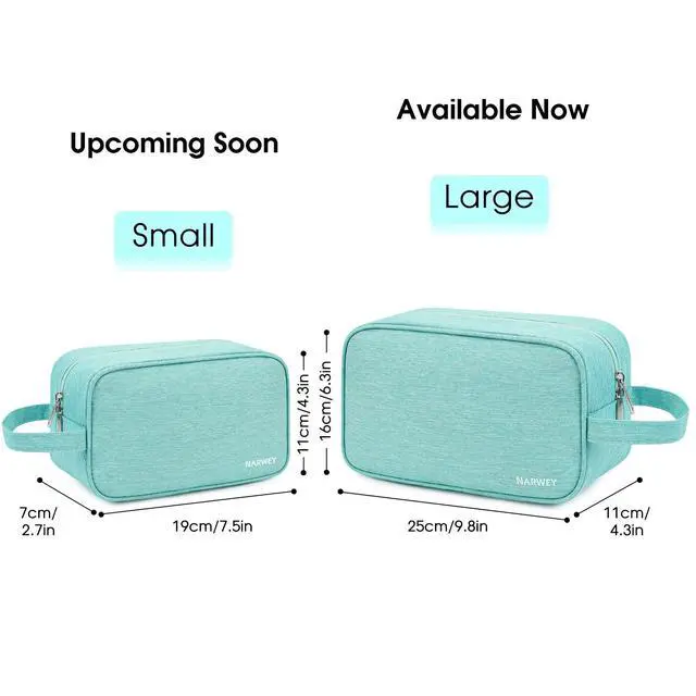 Alt view image 3 of 6 - Travel Toiletry Bag for Women Traveling Dopp Kit Makeup bag Organizer for Toiletries Accessories Cosmetics (Mint Green)