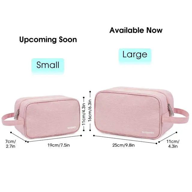 Alt view image 4 of 6 - Travel Toiletry Bag for Women Traveling Dopp Kit Travel Bag for Toiletries Cosmetic Bag Makeup Bag Medicine Bag for Traveling (Pink)
