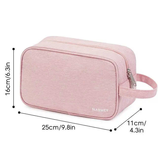 Alt view image 6 of 6 - Travel Toiletry Bag for Women Traveling Dopp Kit Travel Bag for Toiletries Cosmetic Bag Makeup Bag Medicine Bag for Traveling (Pink)
