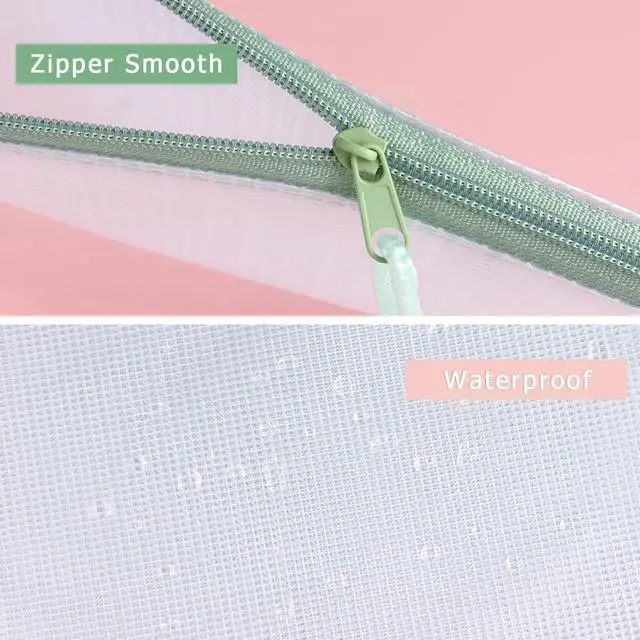 Alt view image 4 of 7 - 6 Pack Mesh Zipper Pouch Bags Waterproof Zipper Bags Durable Pouches for Organization Bag Board Game Storage, Document Bag Letter/A4