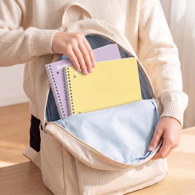Alt view image 6 of 7 - Spiral Notebooks, 6 Pack, 1-Subject, College Ruled Paper, 8" x 10-1/2", 70 Sheets per Notebook, Assorted Pastel Colors Spiral Notebooks for School
