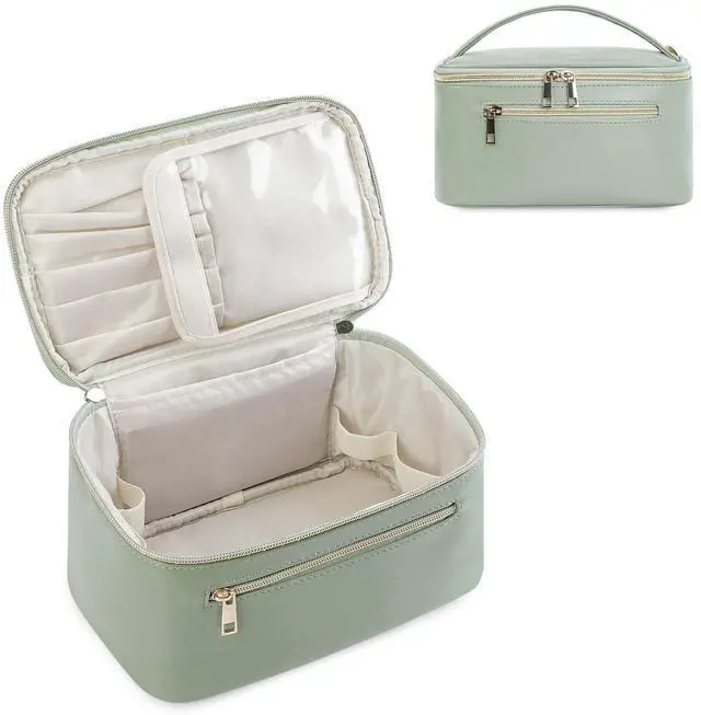 Main image of Makeup Bag, Women Travel Make Up Vanity Case with Handle