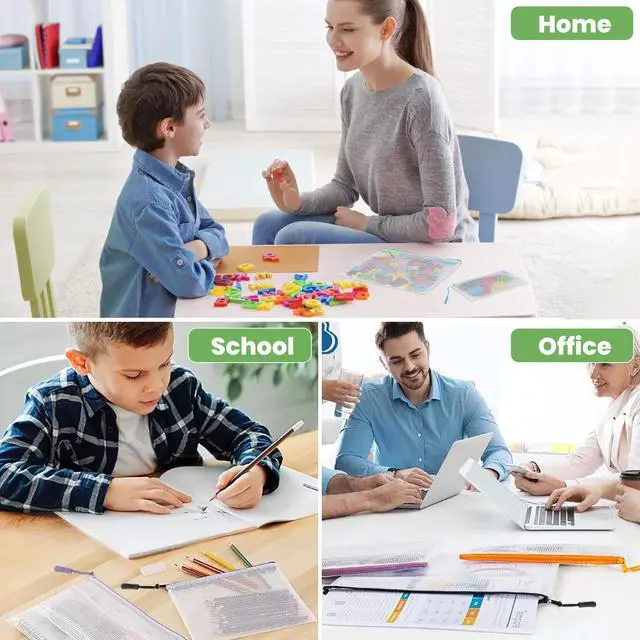 Alt view image 6 of 6 - 25pcs Mesh Zipper Pouch Bags for Organization,Toy Storage Bags,Clear Zipper Pouch Suitable for Travel,Classroom and Home