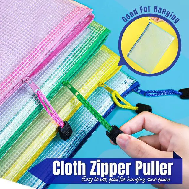 Alt view image 5 of 7 - 20PCS Zipper Pouch, A4 Mesh Zipper Pouch Bags, Waterproof Bag, Mesh Bags for Classroom Organization, Toy Storage, School Supplies, Travel Essentials, File Jackets & File Pockets