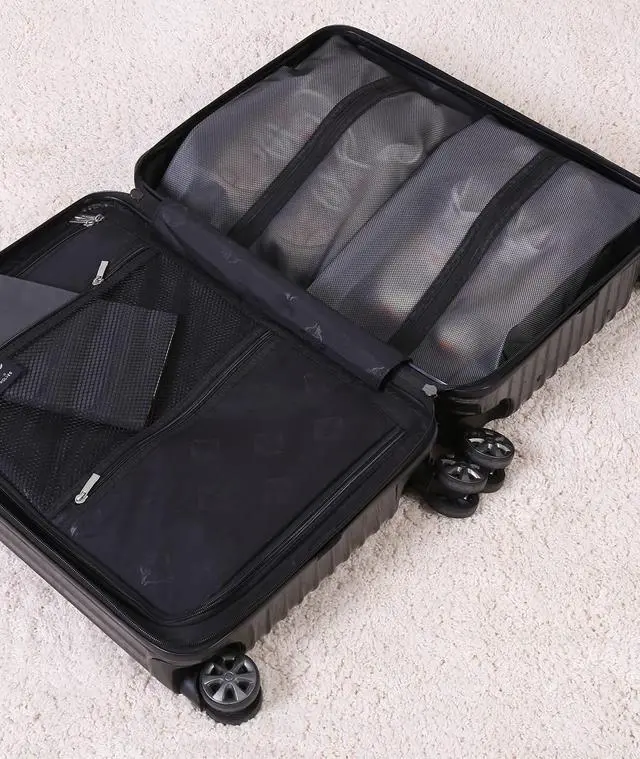 Alt view image 7 of 7 - 2 Pack Shoe Bags for Travel, Sneaker Bags, Waterproof Travel Shoe Bags with Zipper for Packing, Golf Shoe Dust Bags for Man and Women, Medium, Black