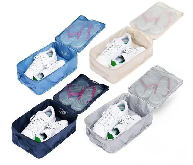 Main image of Travel Shoe Bags, Foldable Waterproof Shoe Puches Organizer-Double Layer (Multi-colored4)