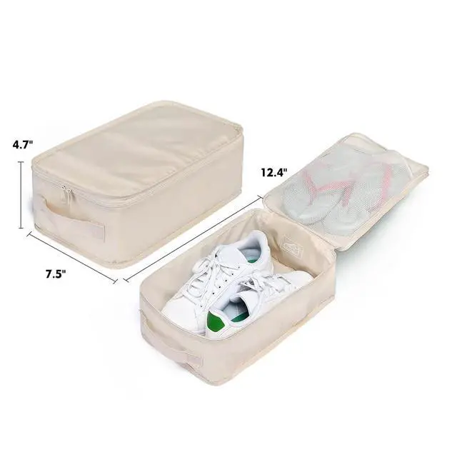 Alt view image 3 of 5 - Travel Shoe Bags, Foldable Waterproof Shoe Puches Organizer-Double Layer (Multi-colored4)