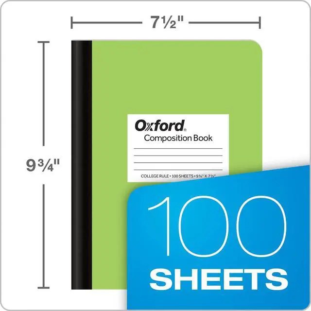 Alt view image 2 of 7 - Composition Notebooks, 6 Pack, Cover Colors Vary, College Ruled Paper, 9-3/4 x 7-1/2 Inch School Journals, Assorted Pastel Covers, 100 Sheets, per Book (63760)