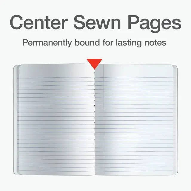 Alt view image 4 of 7 - Composition Notebooks, 3 Pack, Cover Colors Vary, Wide Ruled Paper, 9-3/4 x 7-1/2 Inch School Journals, Assorted Pastel Covers, 100 Sheets per Book (1002519)