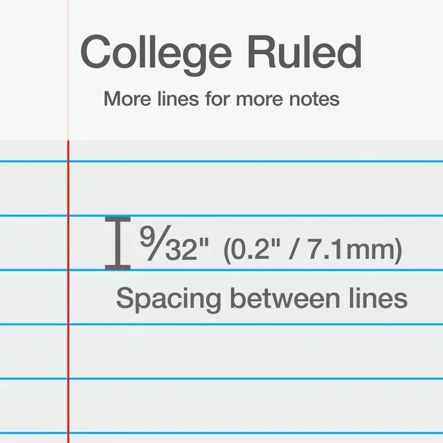 Alt view image 3 of 6 - Composition Notebooks, 9-3/4 x 7-1/2 Inch School Journals, College Ruled Paper, Pastel Color Covers, 100 Sheets per Book, 3 Pack (1002520)