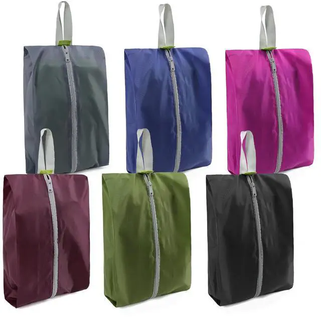 Main image of Travel Shoe Organizer with Zipper Closure | Shoe Bags for Travel, 6pcs Portable Packing Storage Organizer with Handle | Colorful Nylon Design for Dance Essentials, Gifts for Men and Women