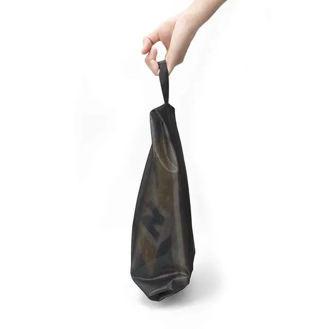 Alt view image 3 of 7 - Shoe Bag for Travel, Water-Resistant Shoe Pouch for Gym, Odor-Resistant Soccer Cleats Bag for Sport (Black, 1-Pack)