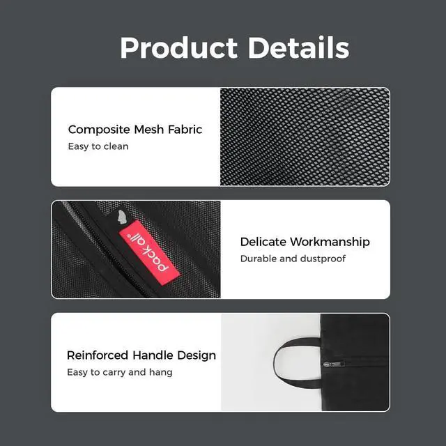 Alt view image 4 of 7 - Shoe Bag for Travel, Water-Resistant Shoe Pouch for Gym, Odor-Resistant Soccer Cleats Bag for Sport (Black, 1-Pack)