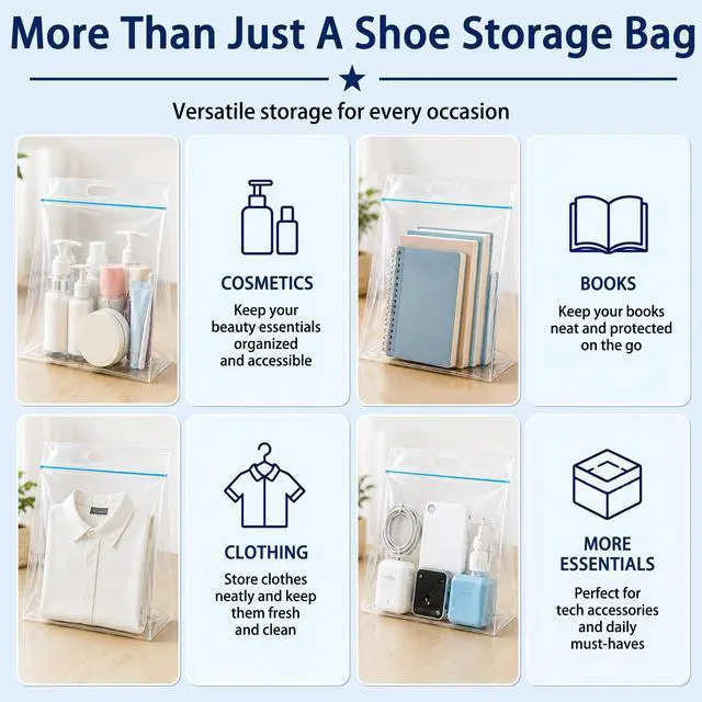 Alt view image 4 of 6 - Waterproof Shoe Bags for Travel Packing Storage