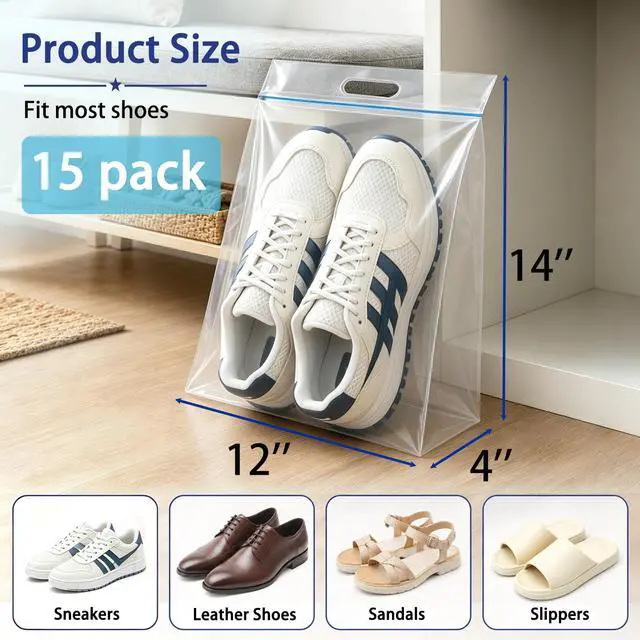 Alt view image 2 of 6 - Waterproof Shoe Bags for Travel Packing Storage