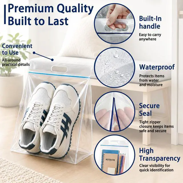 Alt view image 5 of 6 - Waterproof Shoe Bags for Travel Packing Storage