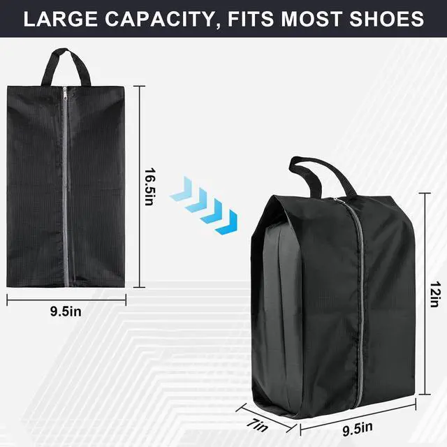 Alt view image 2 of 7 - Shoe Bags for Travel, 4 Pack Extra Durable Travel Shoe Bags for Storage and Packing, Reusable Water-proof Shoe Bag with Smooth Zipper, Portable Travel Essentials